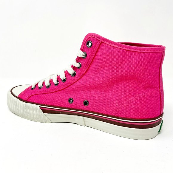 PF Flyer Center Hi Raspberry Pink White Mens Casual Sneakers PM11OH2I - Picture 3 of 5